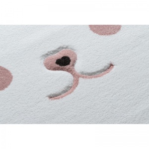 Detský ružový koberec PETIT Zajac