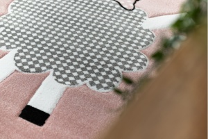Detský ružový koberec PETIT Ovečka