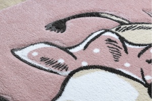 Detský ružový koberec PETIT Slon