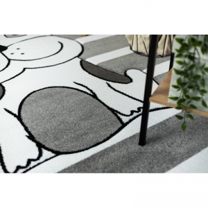 Detský sivý koberec PETIT Pes