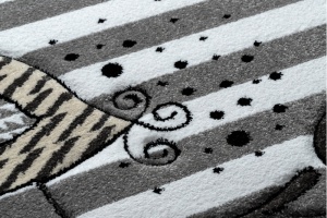 Detský sivý koberec PETIT Vtáčiky