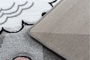 Detský sivý koberec PETIT Jednorožec