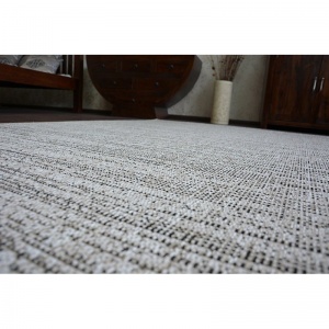 Sivý šnúrkový koberec sizal floorlux 20389 strieborno/čierny vzor
