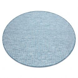 Šnúrkový koberec sizal loft 21193 modro/strieborný kruh