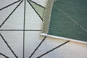 Šnúrkový koberec sizal color 19447/062 Romby trojuholníky krémový