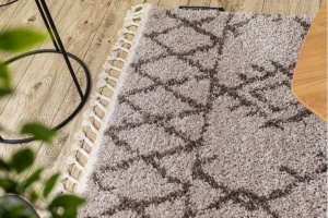 Béžovo-hnedý koberec Berber Fez G0535 maroko