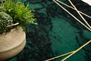 Zeleno-zlatý koberec Glamour Emerald 1022 kruh