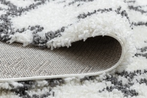Krémovo-sivý berber koberec so strapcami Unio 3481