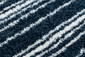Krémový/modrý berber koberec so strapcami Unio 4080